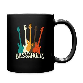 Bass Guitar Player Bassaholic Bass Player - Full Color Mug - black - Right