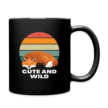 Best fox design perfect for foxes lovers - Full Color Mug - black - Right