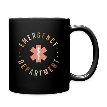Emergency Department ER ED Emergency Room Nurse - Full Color Mug - black - Right