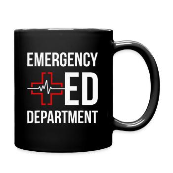 ED Emergency Department ER Emergency Room - Full Color Mug - black - Right