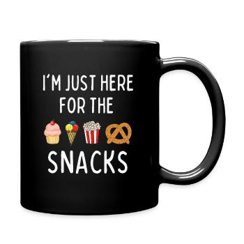 I'm Just Here For The Snacks Foodie - Full Color Mug - black - Right