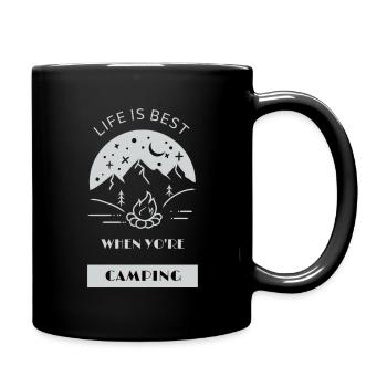 Life Is Best When You’re Camping - Full Color Mug - black - Right