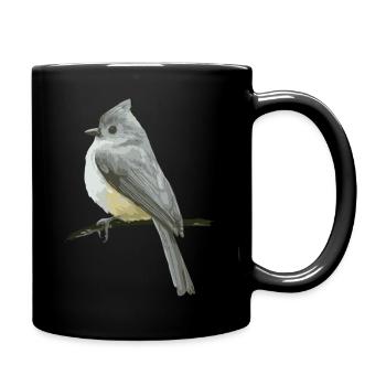 Tufted Titmouse Bird - Full Color Mug - black - Right
