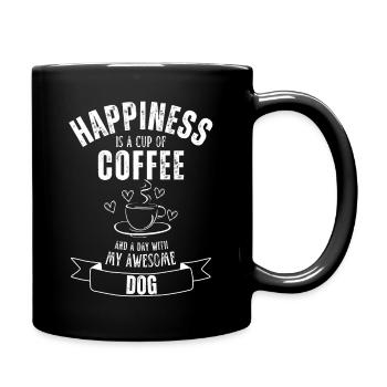 Dog & Coffee Dog Cafe - Full Color Mug - black - Right