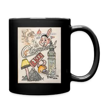 Cleveland Poster - Full Color Mug - black - Right