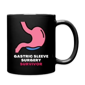 Gastric Sleeve Surgery Survivor - Full Color Mug - black - Right
