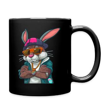 Rap Rabbit - Full Color Mug - black - Right