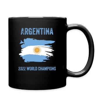 Argentina Flag Distressed Shirts World Champions - Full Color Mug - black - Right