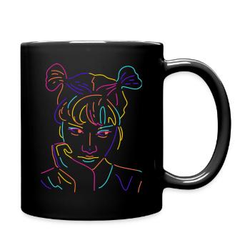 cut girl stickers & t-shirt - Full Color Mug - black - Right