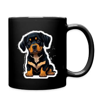 cut dog - Full Color Mug - black - Right