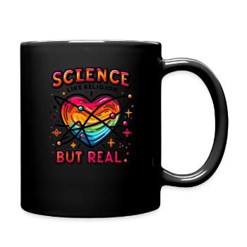 science like religion, but real Atheist Atheism - Full Color Mug - black - Right