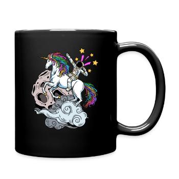 Unicorn Astronaut – Fantastic Rainbow Design - Full Color Mug - black - Right