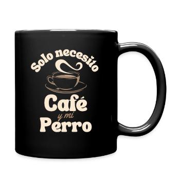Coffee Dog lover Spanish - Full Color Mug - black - Right