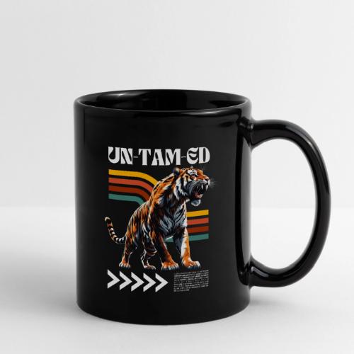 Unleash Your Wild Side: Fierce Tiger Print Design - Full Color Mug
