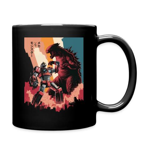 Steel vs Scales: Mecha vs Monster Battle Design - Full Color Mug