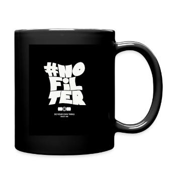 Black and White Bold Distorted Text Graphic T S - Full Color Mug - black - Right