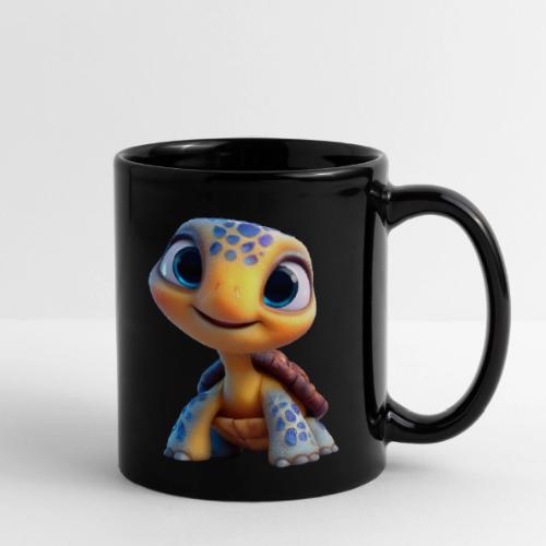 Joyful 3D Baby Turtle with Big Eyes - Full Color Mug