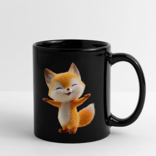 Cute 3D Cartoon Fox Standing Arms Up - Full Color Mug