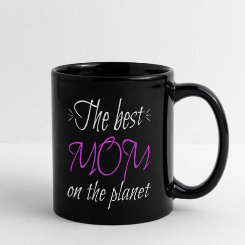 The Best Mom on the Planet - White Print and Decor - Full Color Mug