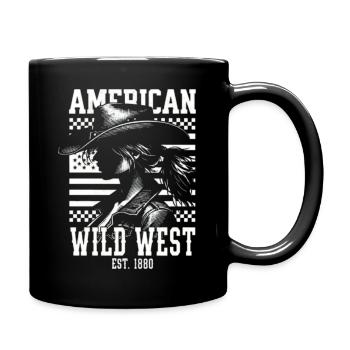 American Wild West Silhouette - Full Color Mug - black - Right
