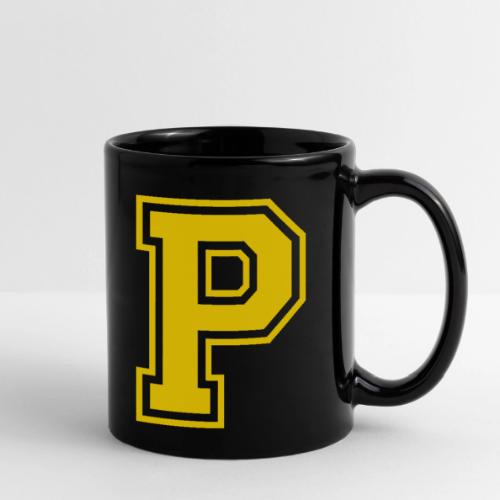 Letter P – Capital Athletic Alphabet Monogram - Full Color Mug