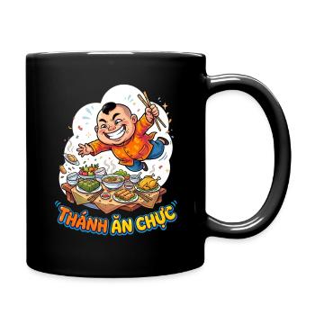 Cheerful Foodie Baby Feast - Full Color Mug - black - Right