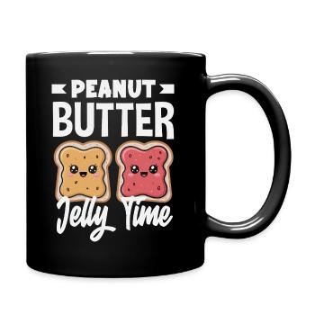 Cute Peanut Butter and Jelly Matching Friend - Full Color Mug - black - Right