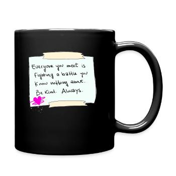 Be kind,motivational quotes for life - Full Color Mug - black - Right