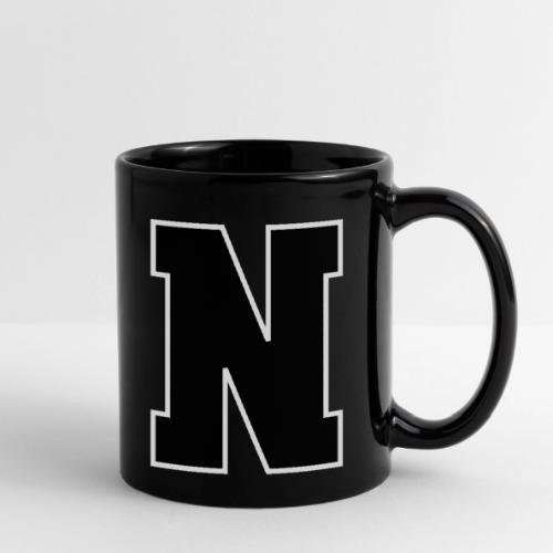 Varsity Letter N Athletic Font Graphic - Full Color Mug