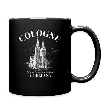 Cologne Germany retro - Full Color Mug - black - Right