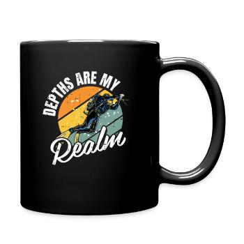 Depths Are My Realm Diver - Full Color Mug - black - Right