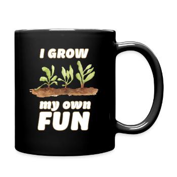 I grow my own fun - Full Color Mug - black - Right