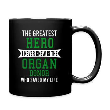 The Greatest Hero Organ Donor Awareness - Full Color Mug - black - Right