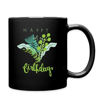 Custom Evergreen Design for Birthdays - Full Color Mug - black - Right