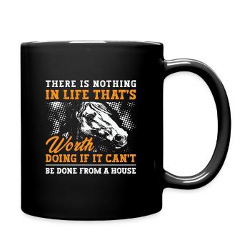Cutting Horse There Is Nothing In Cowboy Horseman - Full Color Mug - black - Right