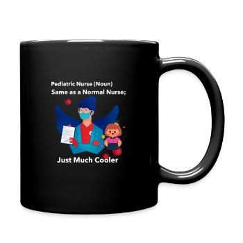 facebook post generator featuring a female doct - Full Color Mug - black - Right