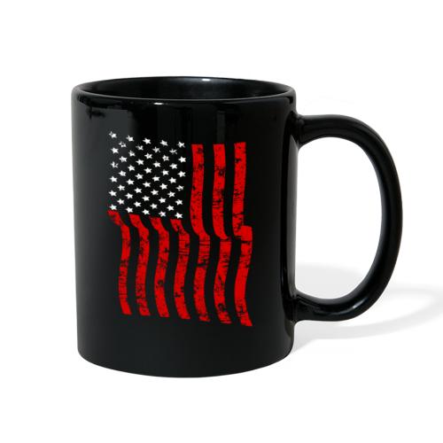 Vintage Waving USA Flag Patriotic T-Shirts Design - Full Color Mug