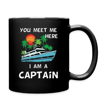 Captain Boat yacht - Full Color Mug - black - Right