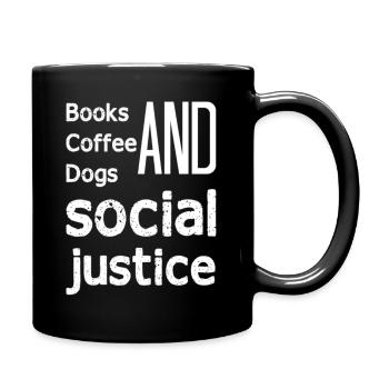 Books and coffee and dogs and social justice26 - Full Color Mug - black - Right
