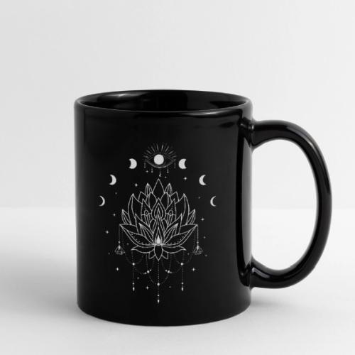 Third Eye White Lotus Flower - Moon Cycle Design - Full Color Mug