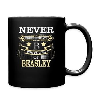 Beasley Name Never Underestimate Power Beasley - Full Color Mug - black - Right