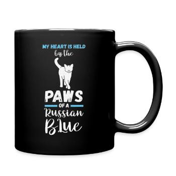 Cat Russian Blue - Full Color Mug - black - Right