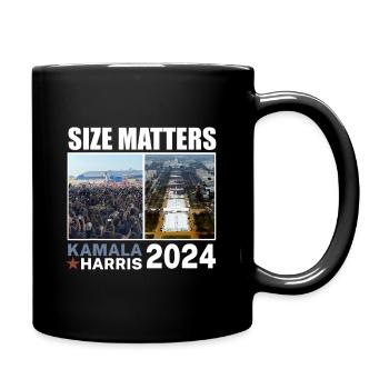 2024 President Campaign Crowd Size Kamala v Trump - Full Color Mug - black - Right