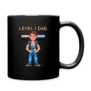 Funny Retro Gamer Dad Pixel Art Father's Day Gift - Full Color Mug - black - Right