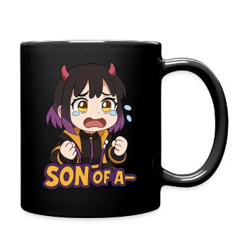 Rainhoe Mario Party Style Sticker SON OF A - Full Color Mug - black - Right