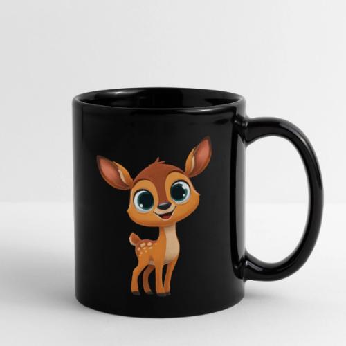 Cute Cartoon Deer with Joyful Big Eyes - Full Color Mug