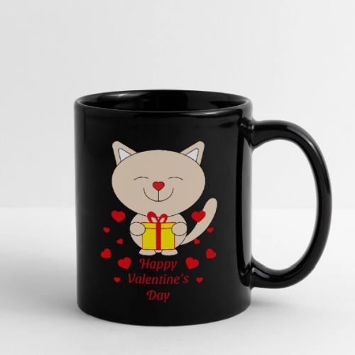 Valentine Cat Coffee Mug - Full Color Mug
