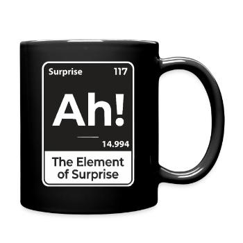 Ah The Element of Surprise - Full Color Mug - black - Right