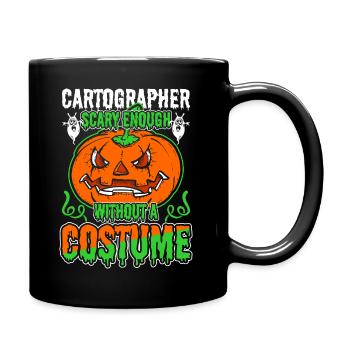 Cartographer Scary Enough Without A Costume Tshirt - Full Color Mug - black - Right