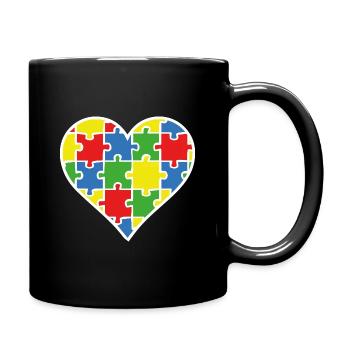 Autism Puzzle - Full Color Mug - black - Right